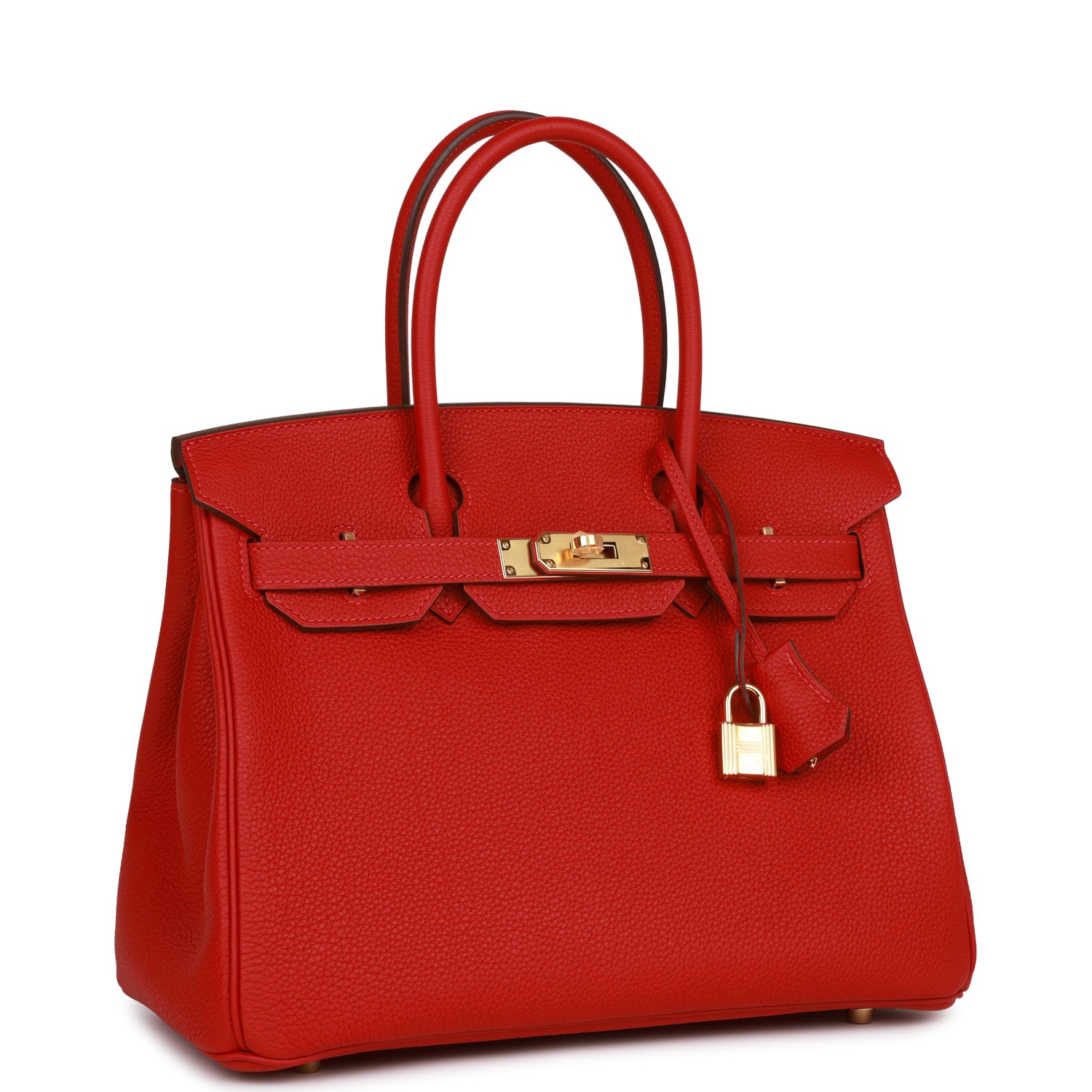 Hermes Birkin 30 Rouge Casaque Togo Gold Hardware