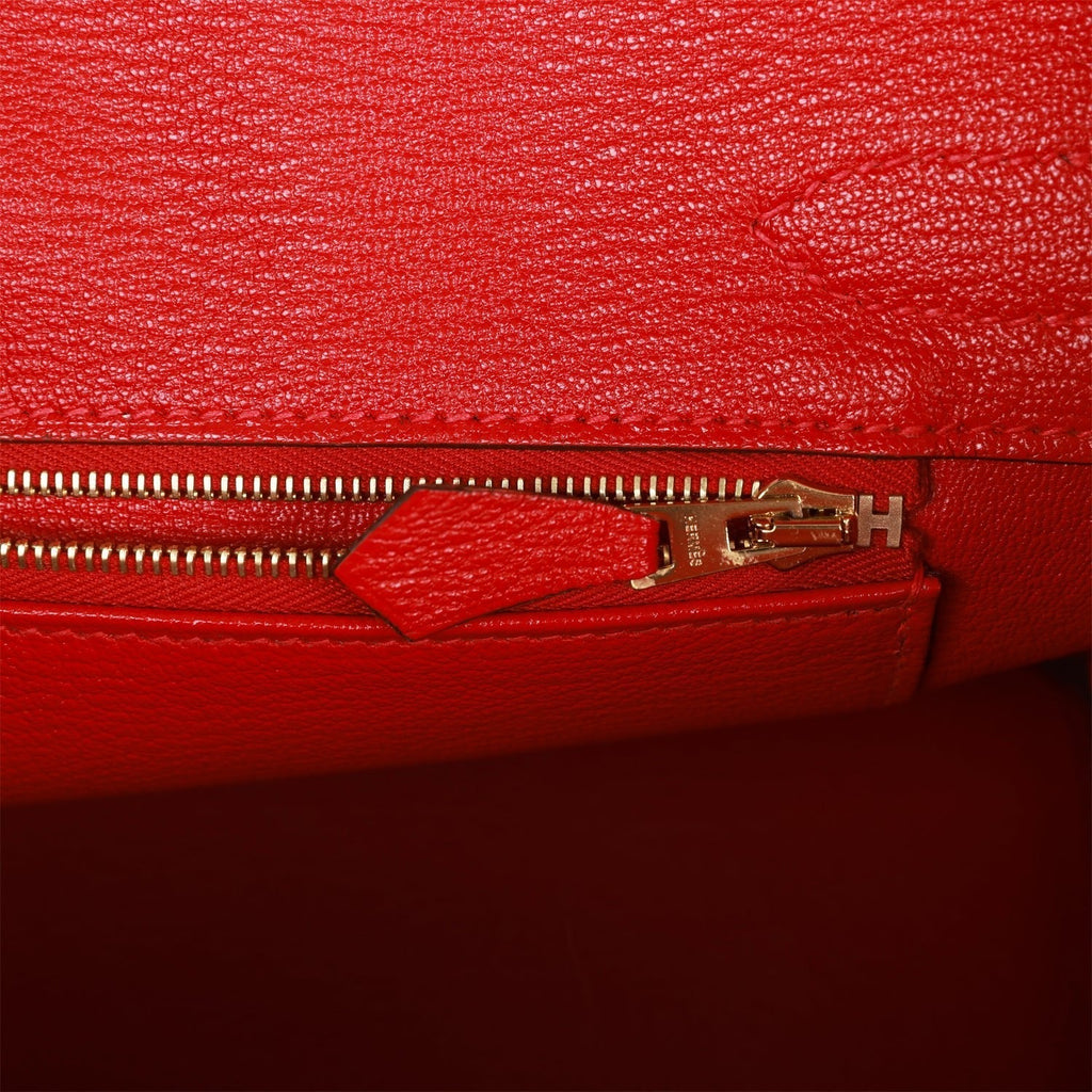 Hermes Birkin 30 Rouge Casaque Togo Gold Hardware