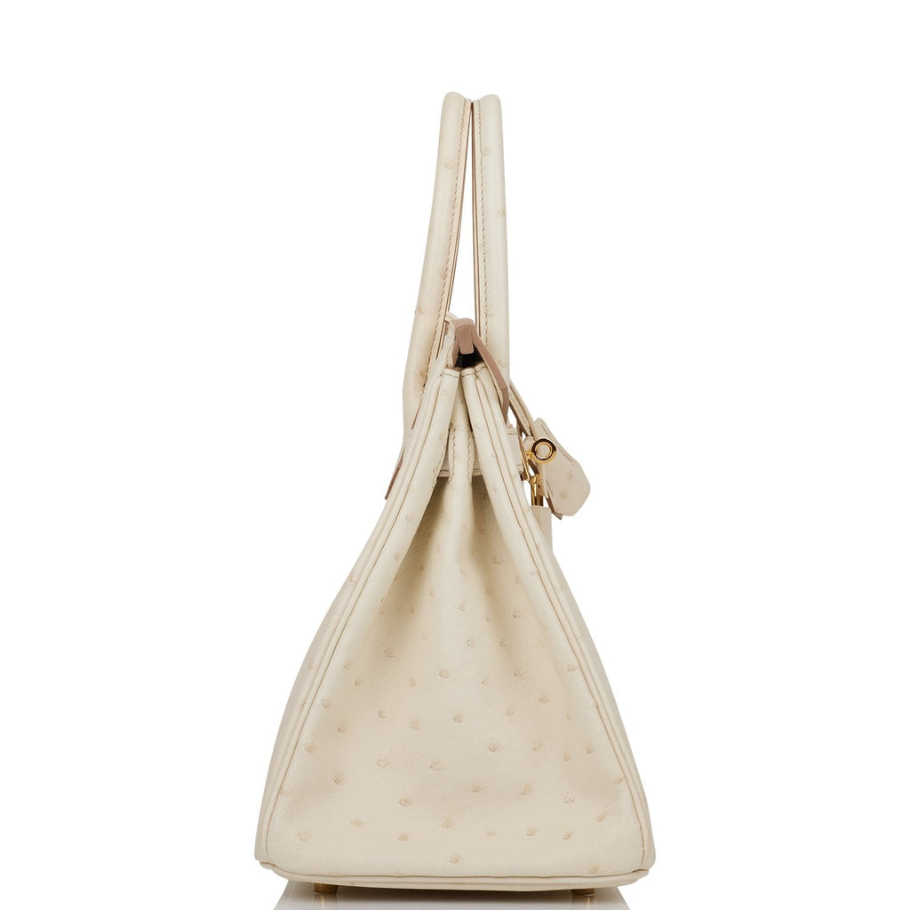 Hermes Birkin 30 Beton Ostrich Gold Hardware