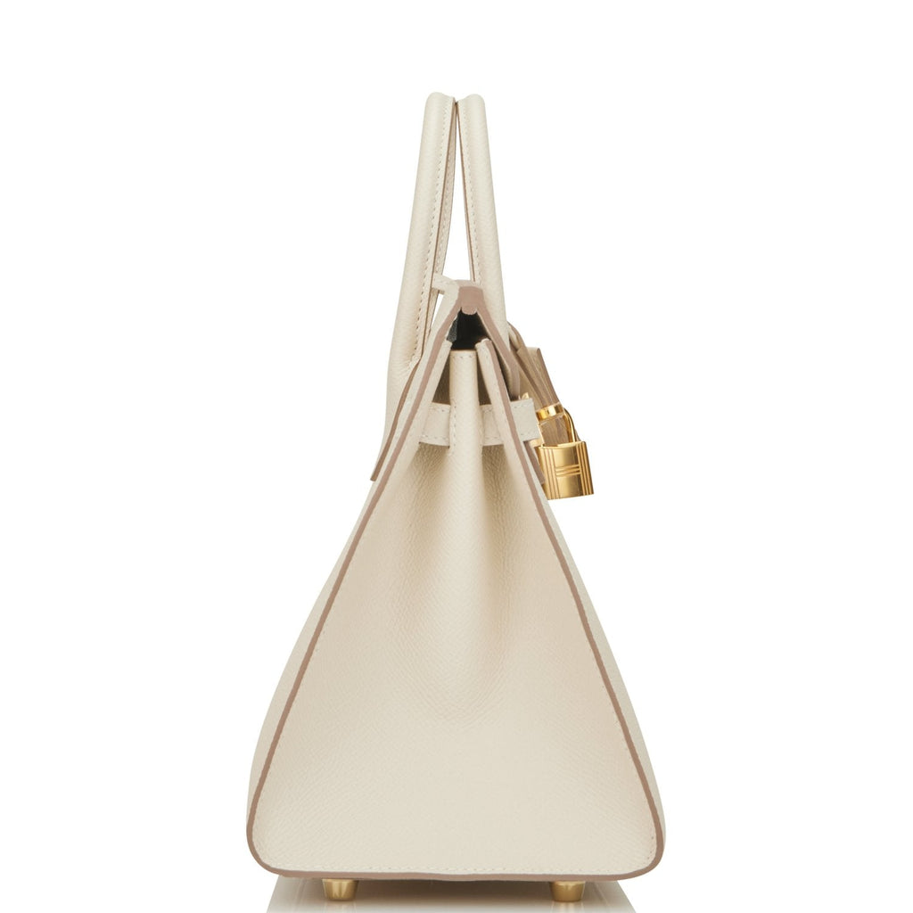 Hermes Birkin Sellier 25 Craie Epsom Gold Hardware