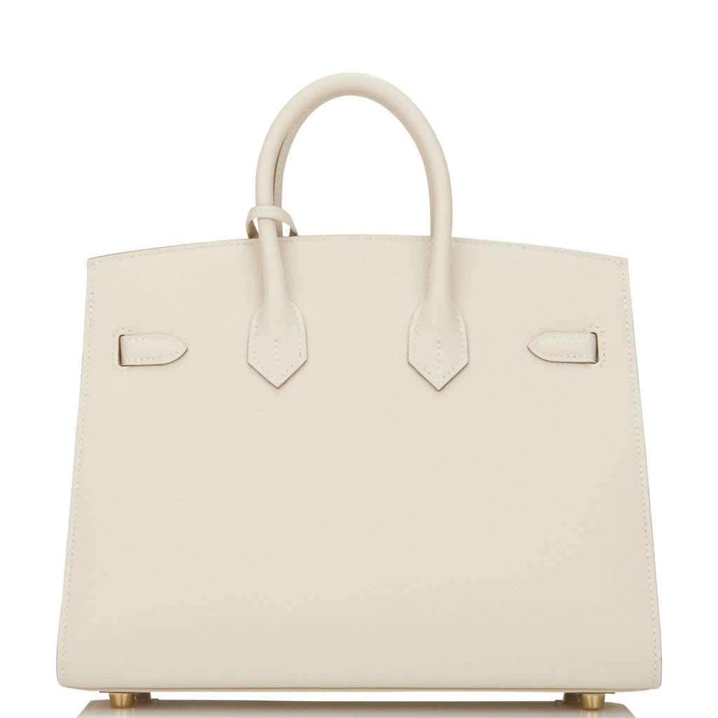 Hermes Birkin Sellier 25 Craie Epsom Gold Hardware