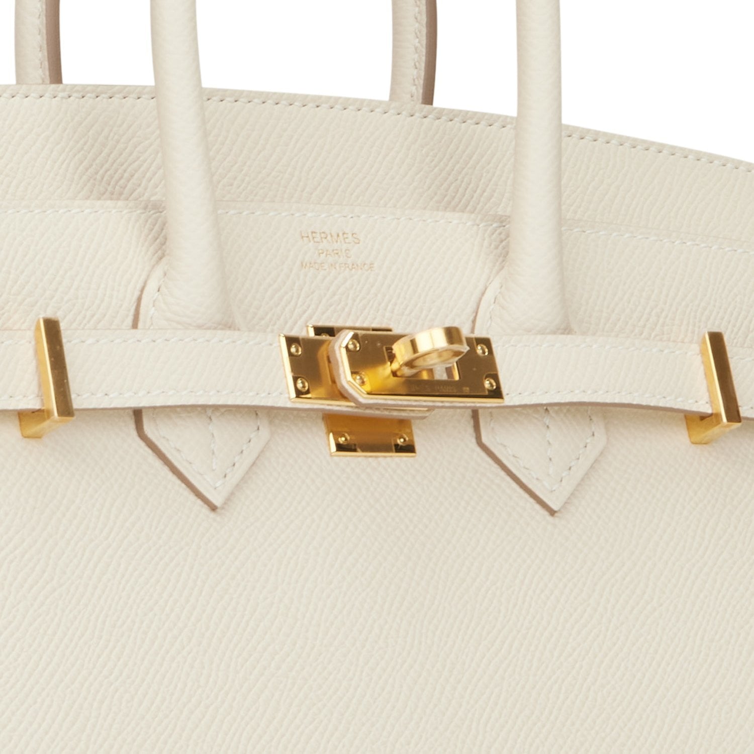 Hermes Birkin Sellier 25 Craie Epsom Gold Hardware