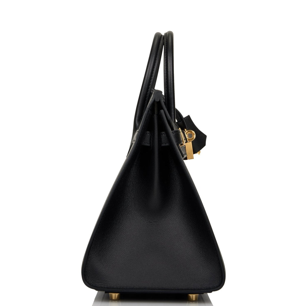Hermes Birkin Sellier 25 Black Madame Gold Hardware