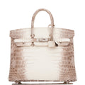 Hermes Birkin 25 Himalaya Niloticus Crocodile Palladium Hardware