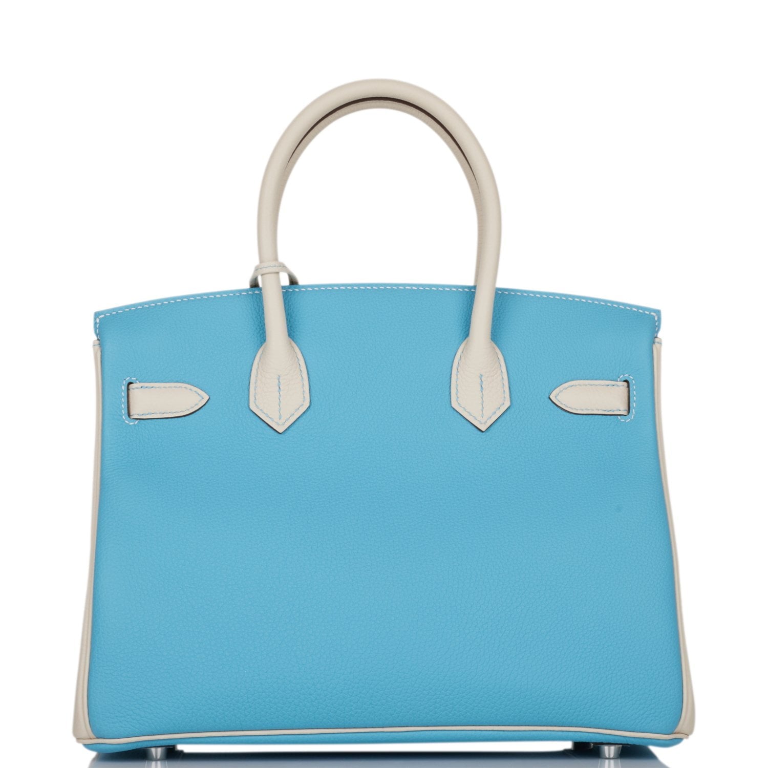 Hermes Special Order (HSS) Birkin 30 Bleu Atoll and Craie Togo Palladium Hardware