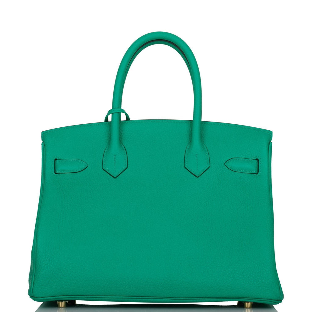 Hermes Birkin 30 Menthe Clemence Gold Hardware
