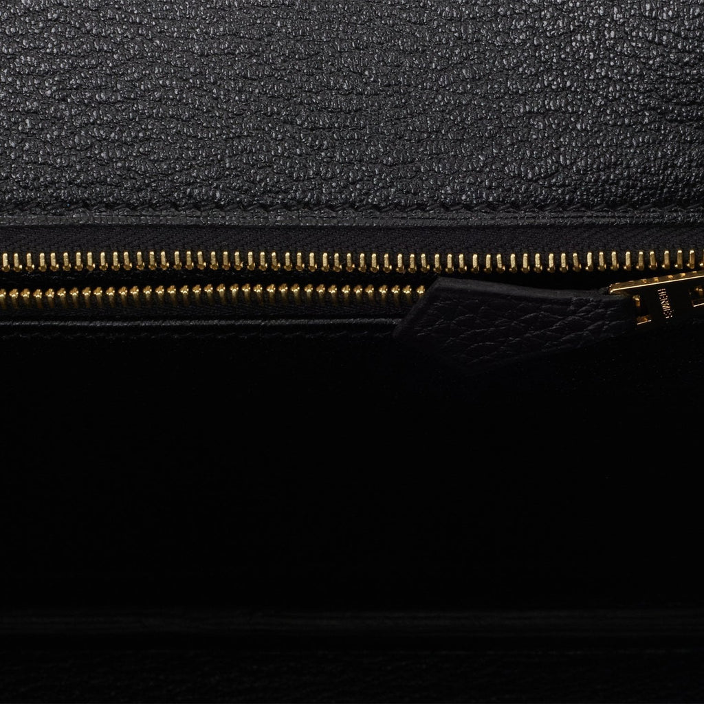 Hermes Birkin 25 Black Togo Gold Hardware