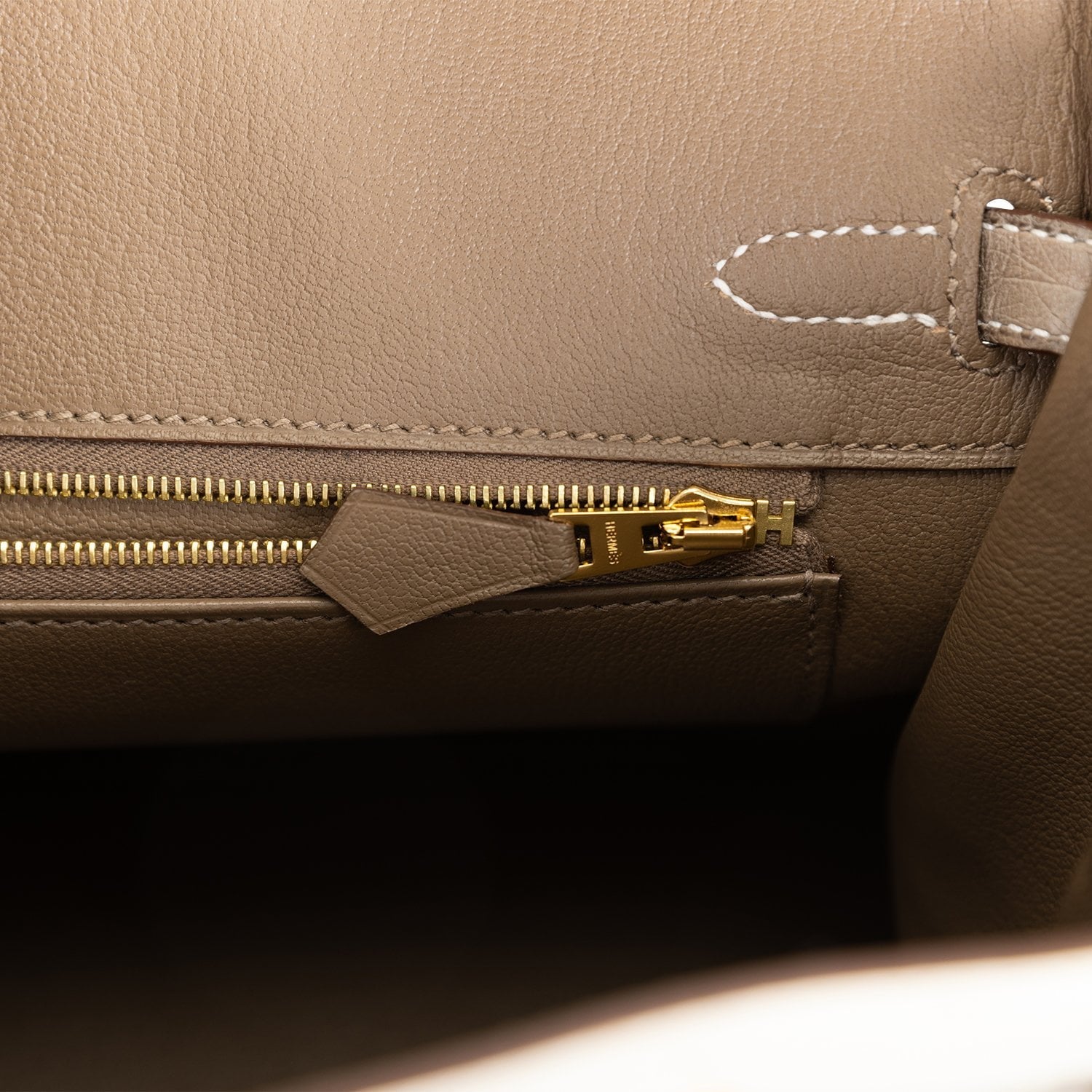 Deposit for Hermes Special Order (HSS) Birkin 25 Beton and Gris Asphalte Ostrich Brushed Gold Hardware