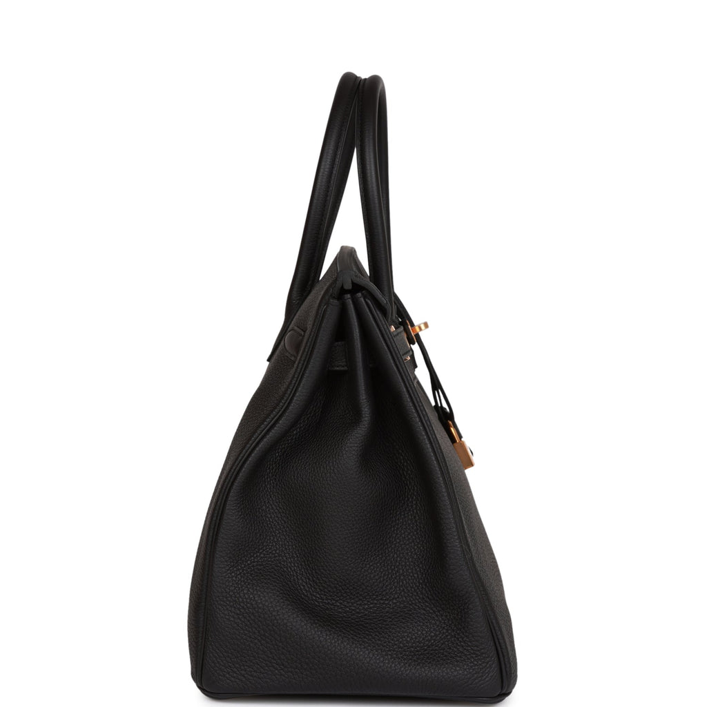 Hermes Birkin 35 Black Togo Rose Gold Hardware