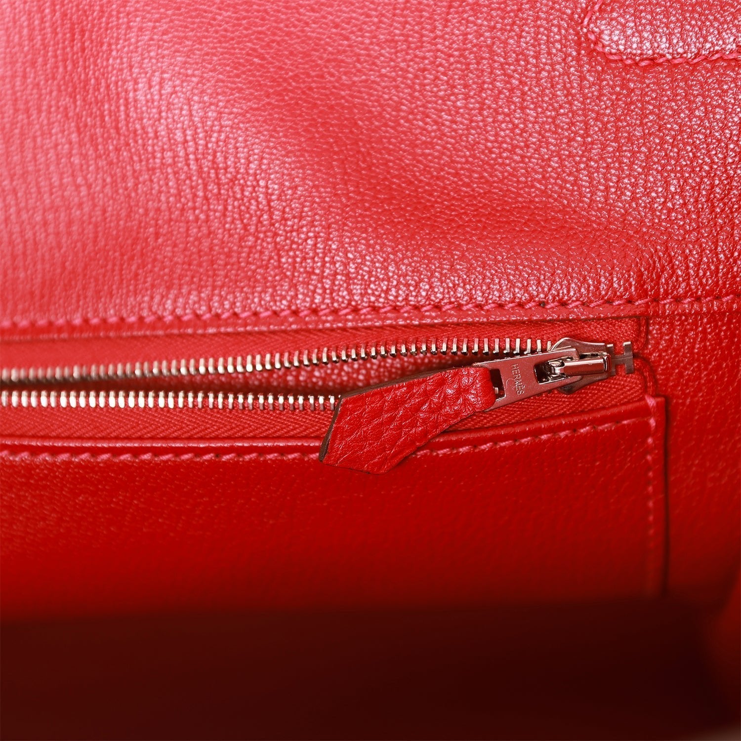 Pre-Owned Hermes Birkin 40 Rouge Casaque Togo Palladium Hardware