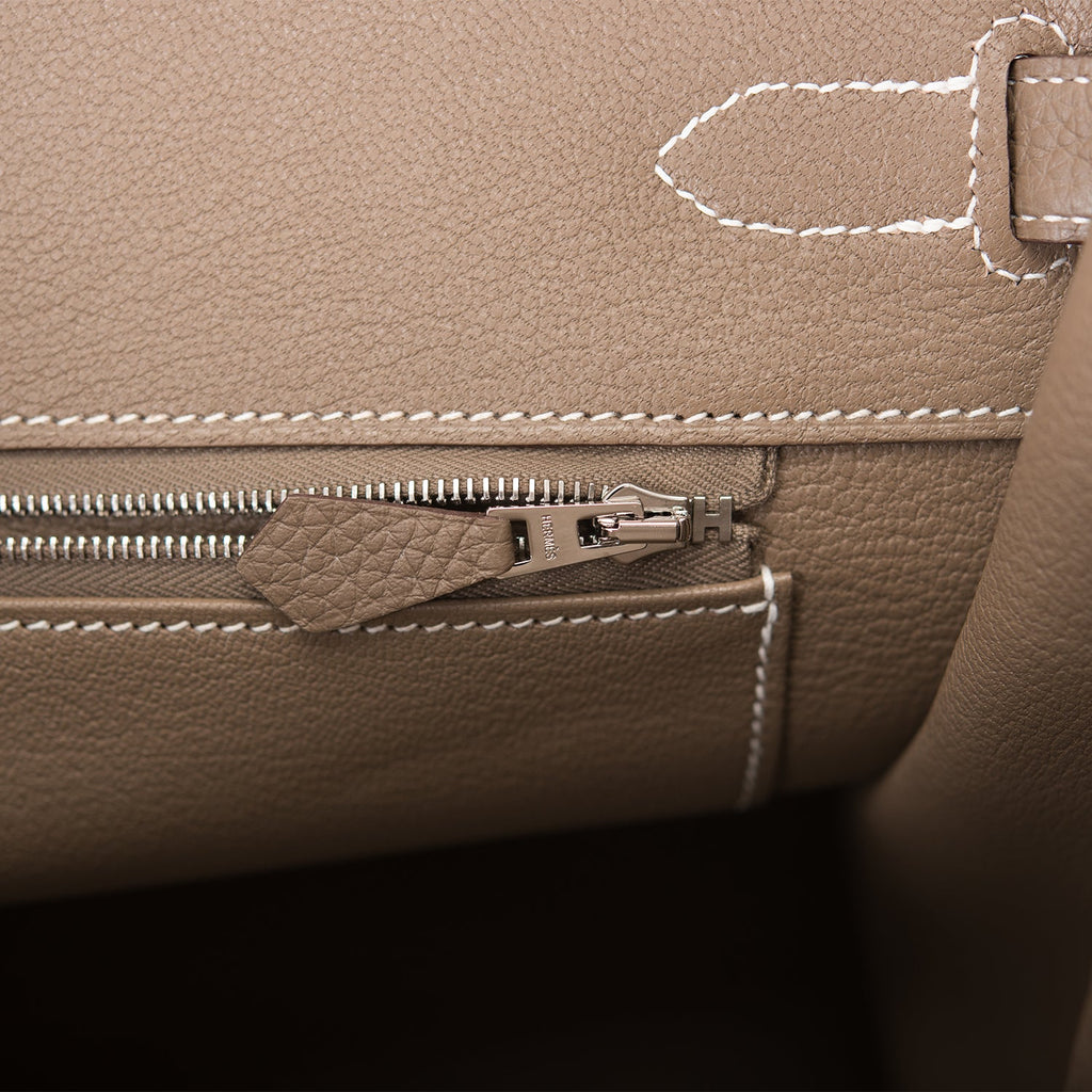 Hermes Birkin 35 Etoupe Togo Palladium Hardware