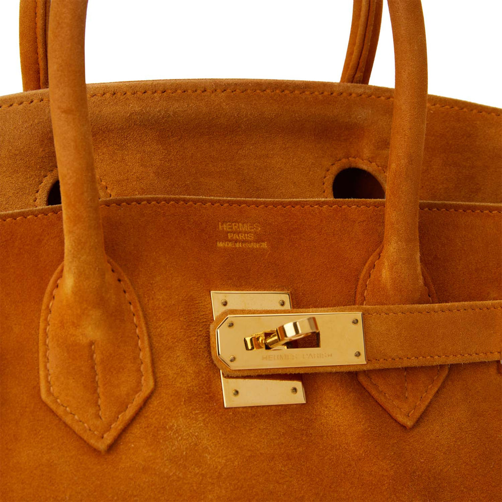 Hermes Birkin 30 Orange H Doblis Gold Hardware