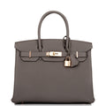 Hermes Birkin 30 Etain Togo Rose Gold Hardware