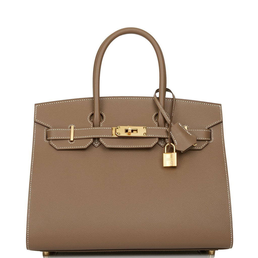 Hermes Birkin Sellier 30 Etoupe Epsom Gold Hardware