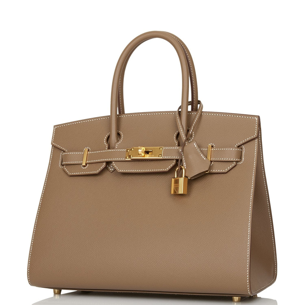 Hermes Birkin Sellier 30 Etoupe Epsom Gold Hardware