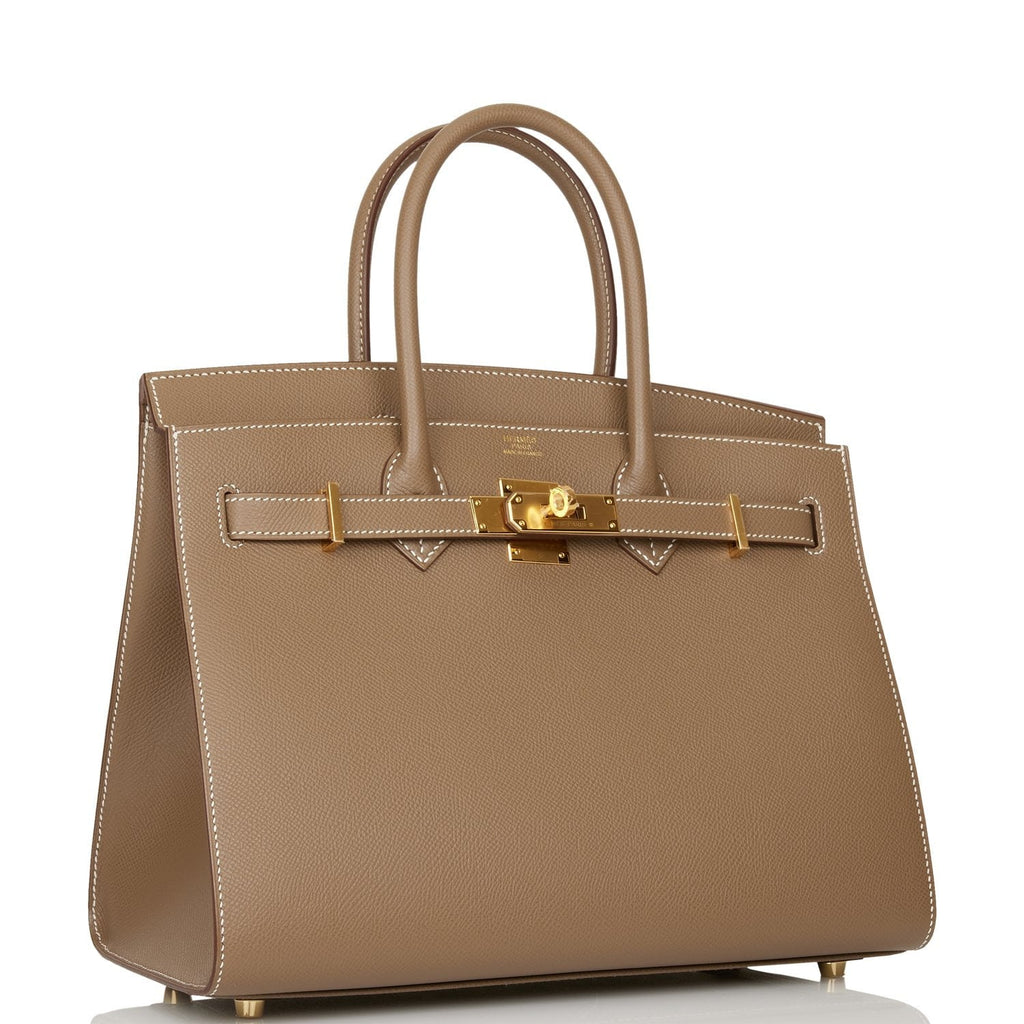Hermes Birkin Sellier 30 Etoupe Epsom Gold Hardware