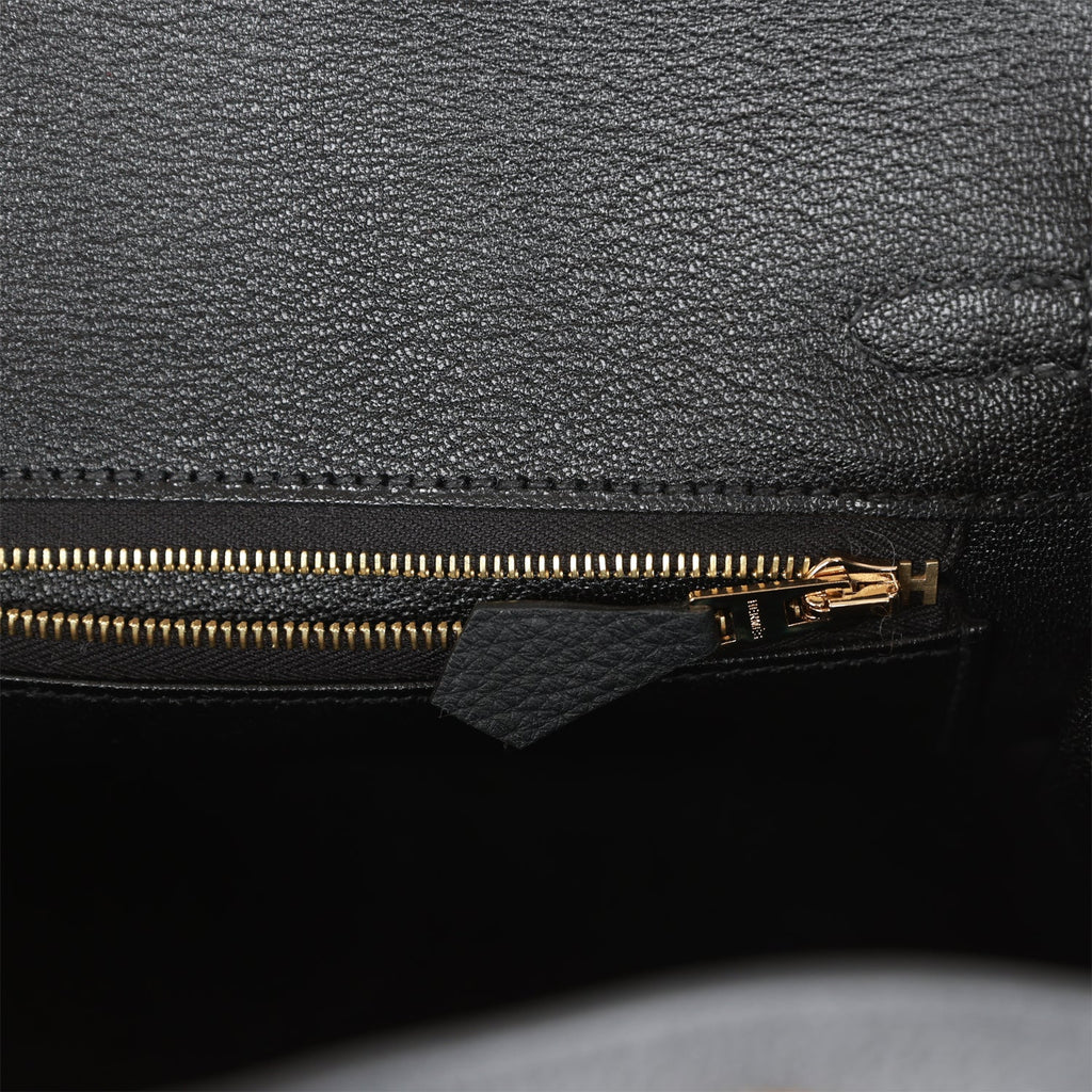 Hermes Birkin 25 Black Togo Gold Hardware