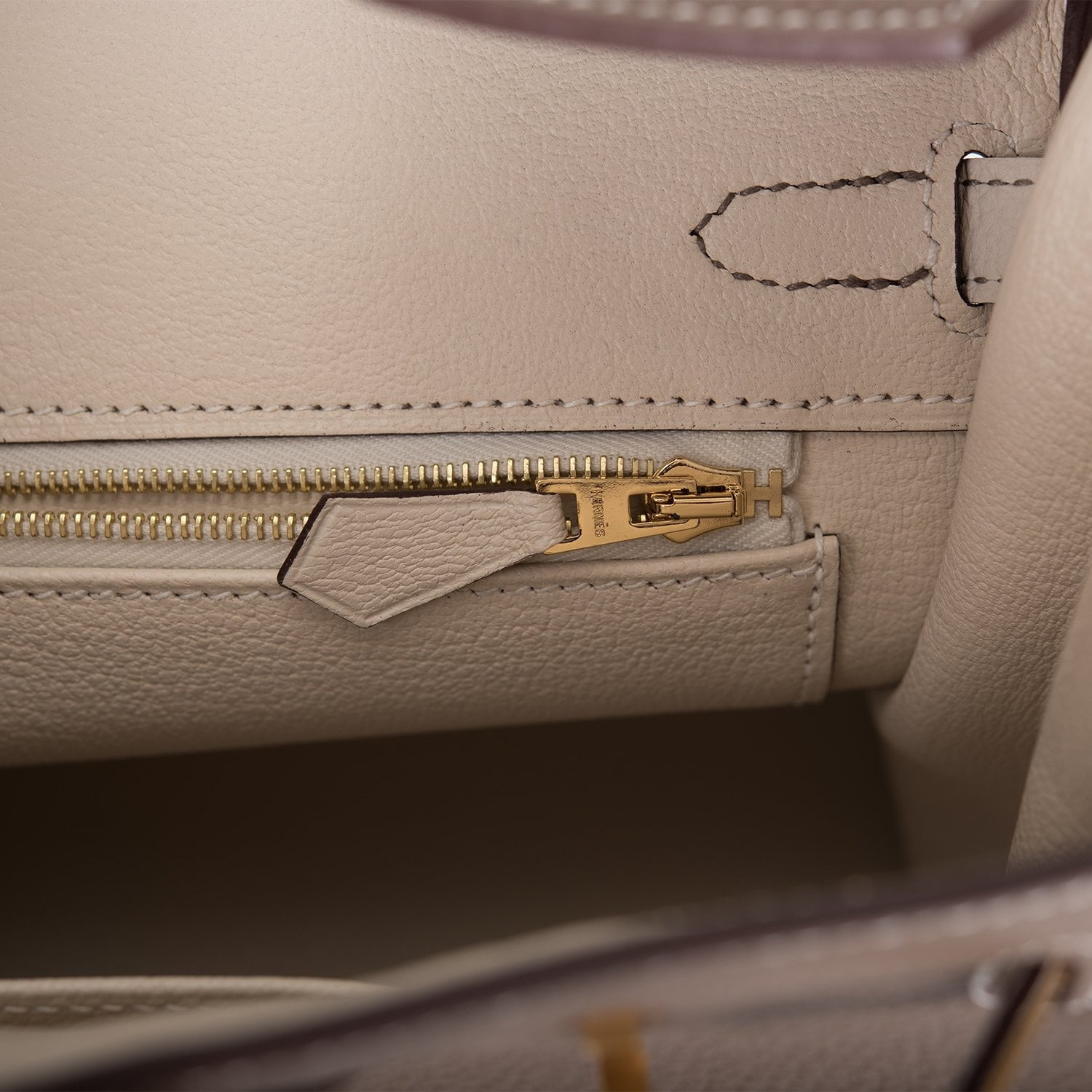Hermes Special Order (HSS) Birkin 25 Etoupe and Craie Togo Brushed Gold Hardware