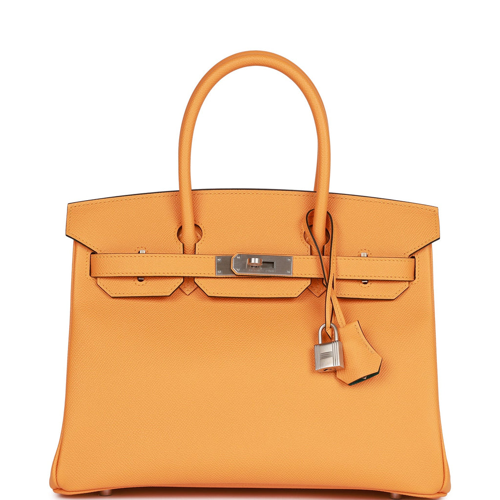 Hermes Birkin 30 Jaune D'Or and Malachite Epsom Brushed Palladium Hardware