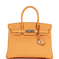 Hermes Birkin 30 Jaune D'Or and Malachite Epsom Brushed Palladium Hardware