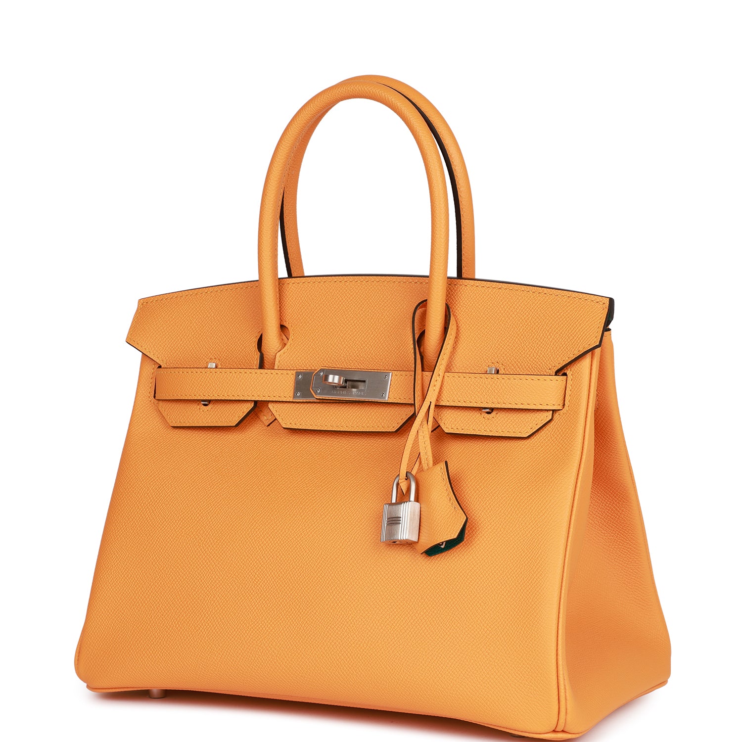Hermes Birkin 30 Jaune D'Or and Malachite Epsom Brushed Palladium Hardware