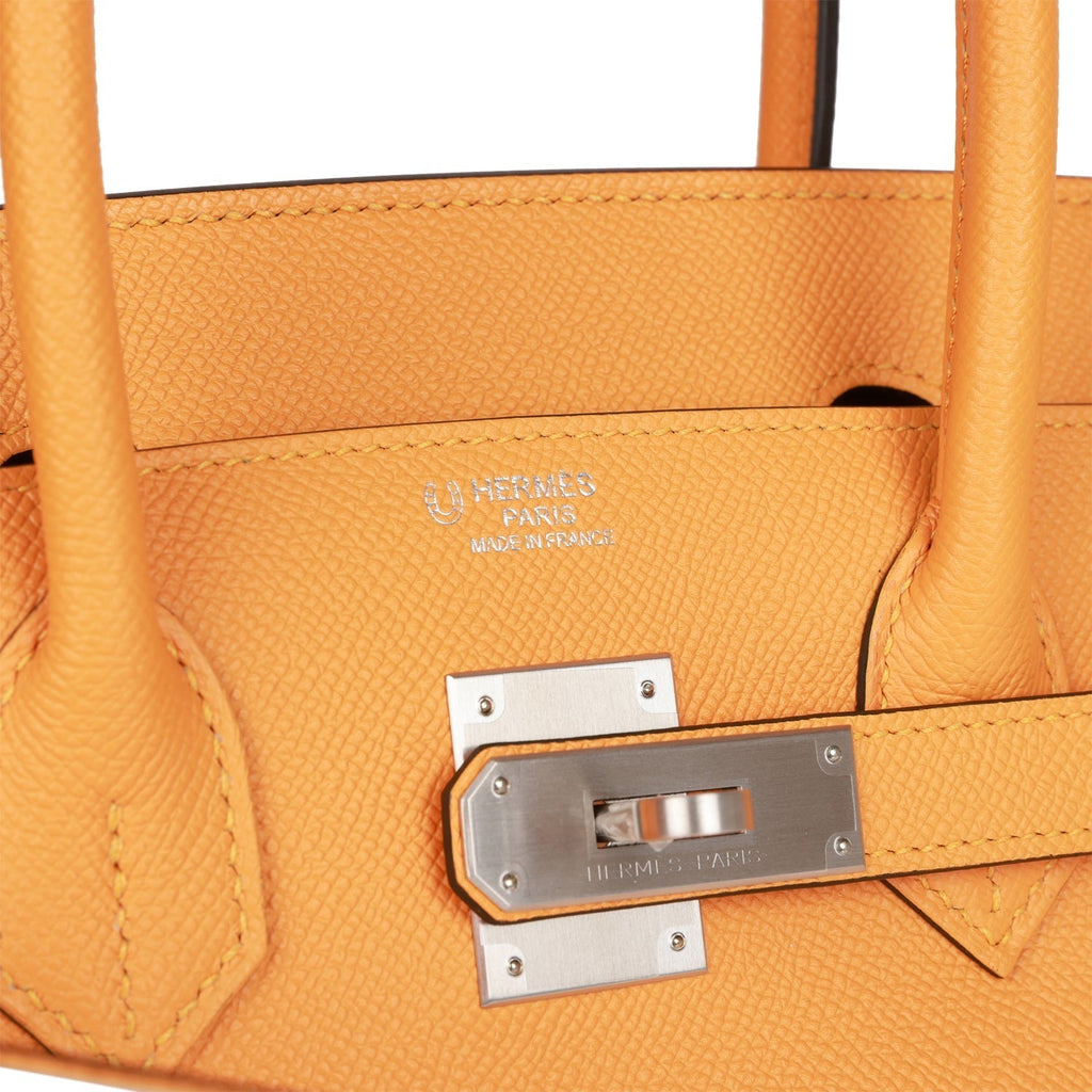 Hermes Birkin 30 Jaune D'Or and Malachite Epsom Brushed Palladium Hardware