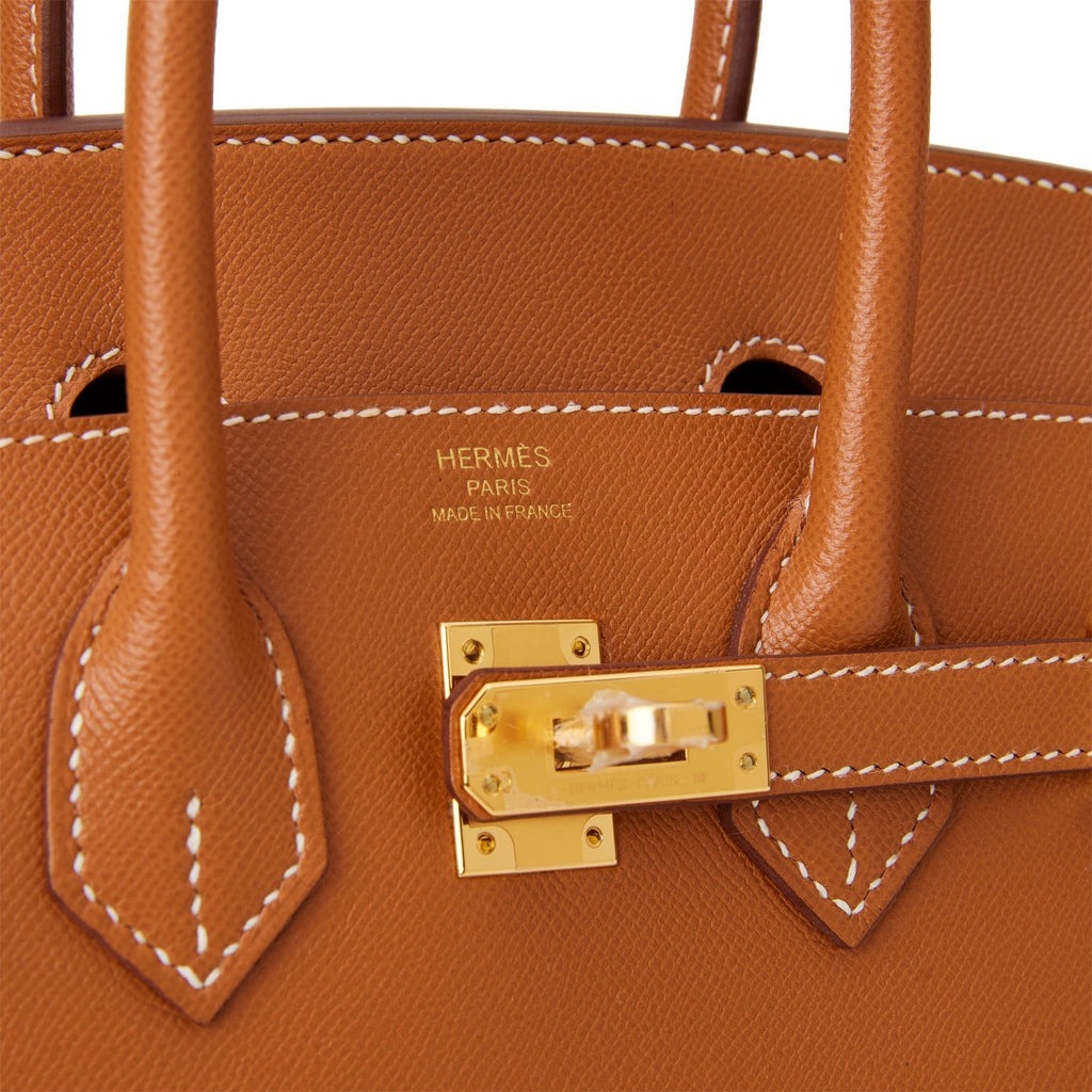 Hermes Birkin Sellier 25 Gold Epsom Gold Hardware