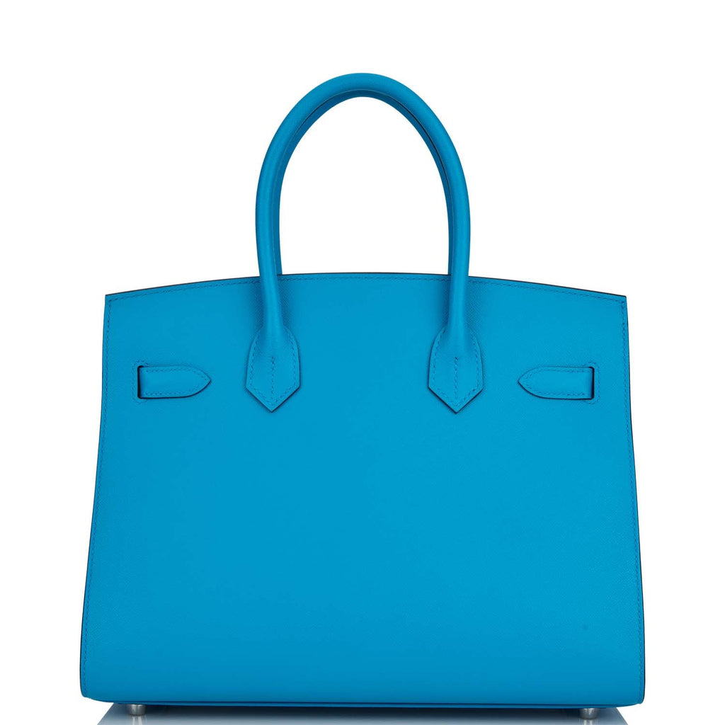 Hermes Birkin Sellier 30 Bleu Frida Madame Palladium Hardware
