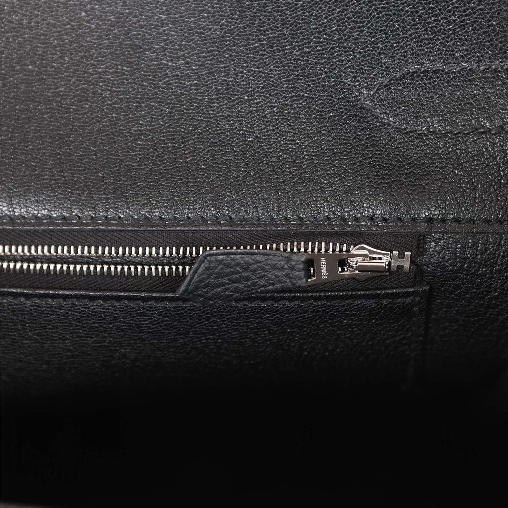 Pre-owned Hermes Birkin 35 Black Togo Palladium Hardware