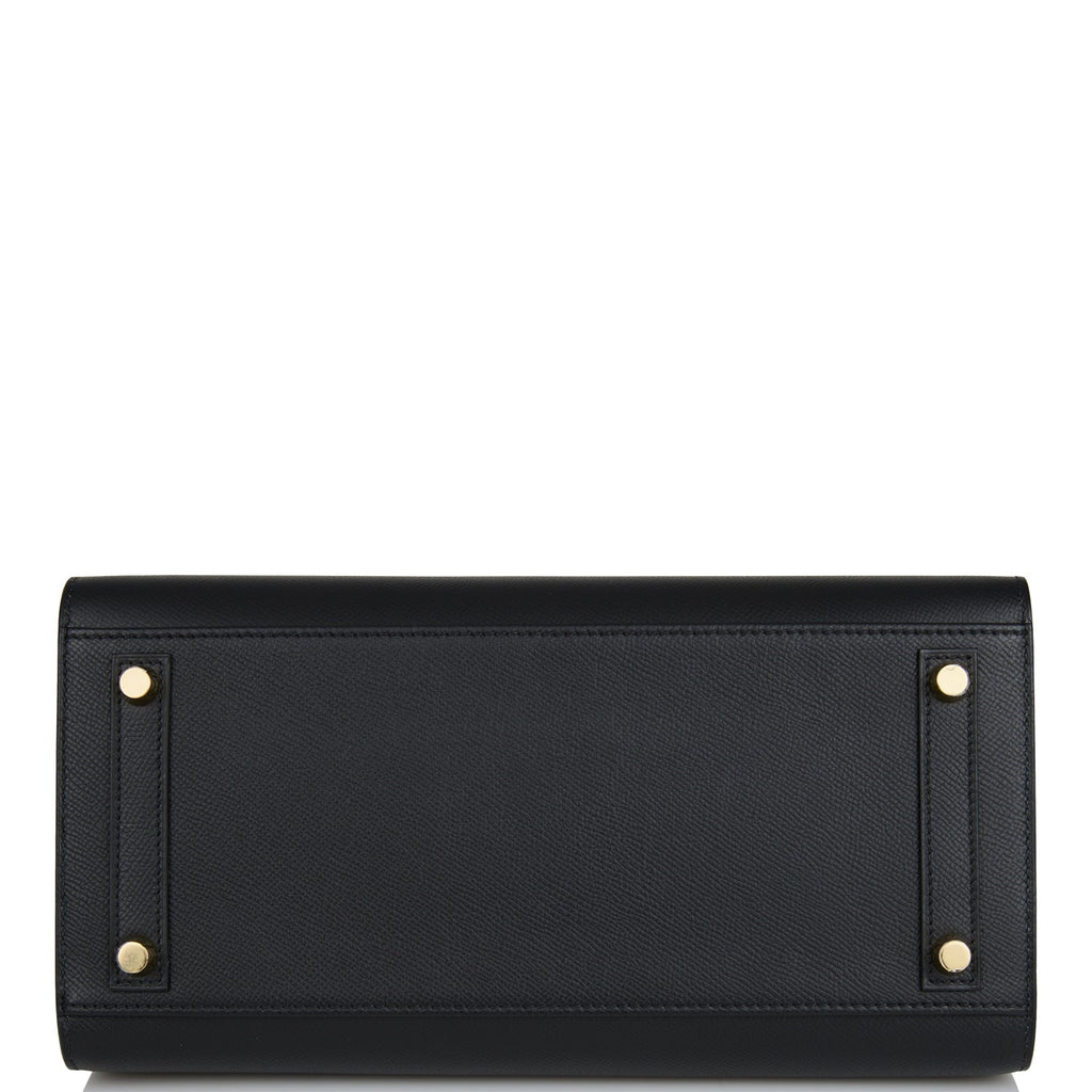 Hermes Birkin Sellier 30 Black Epsom Gold Hardware