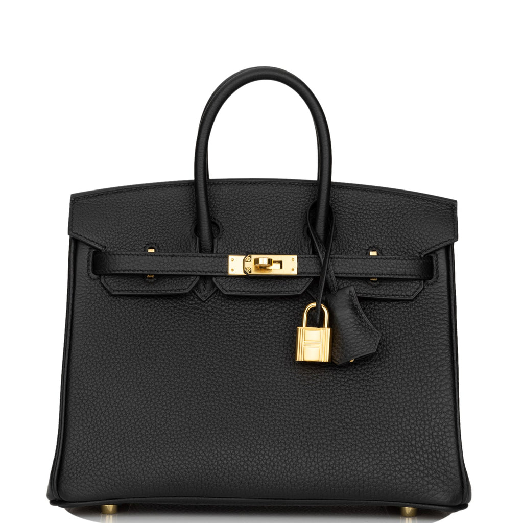 Hermes Birkin 25 Black Togo Gold Hardware