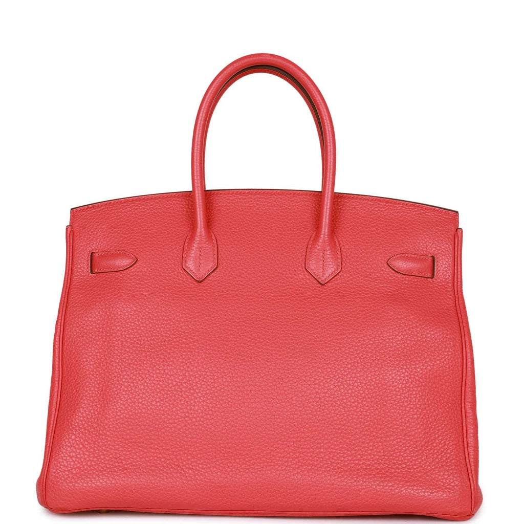 Pre-owned Hermes Birkin 35 Bougainvillea Clemence Gold Hardware