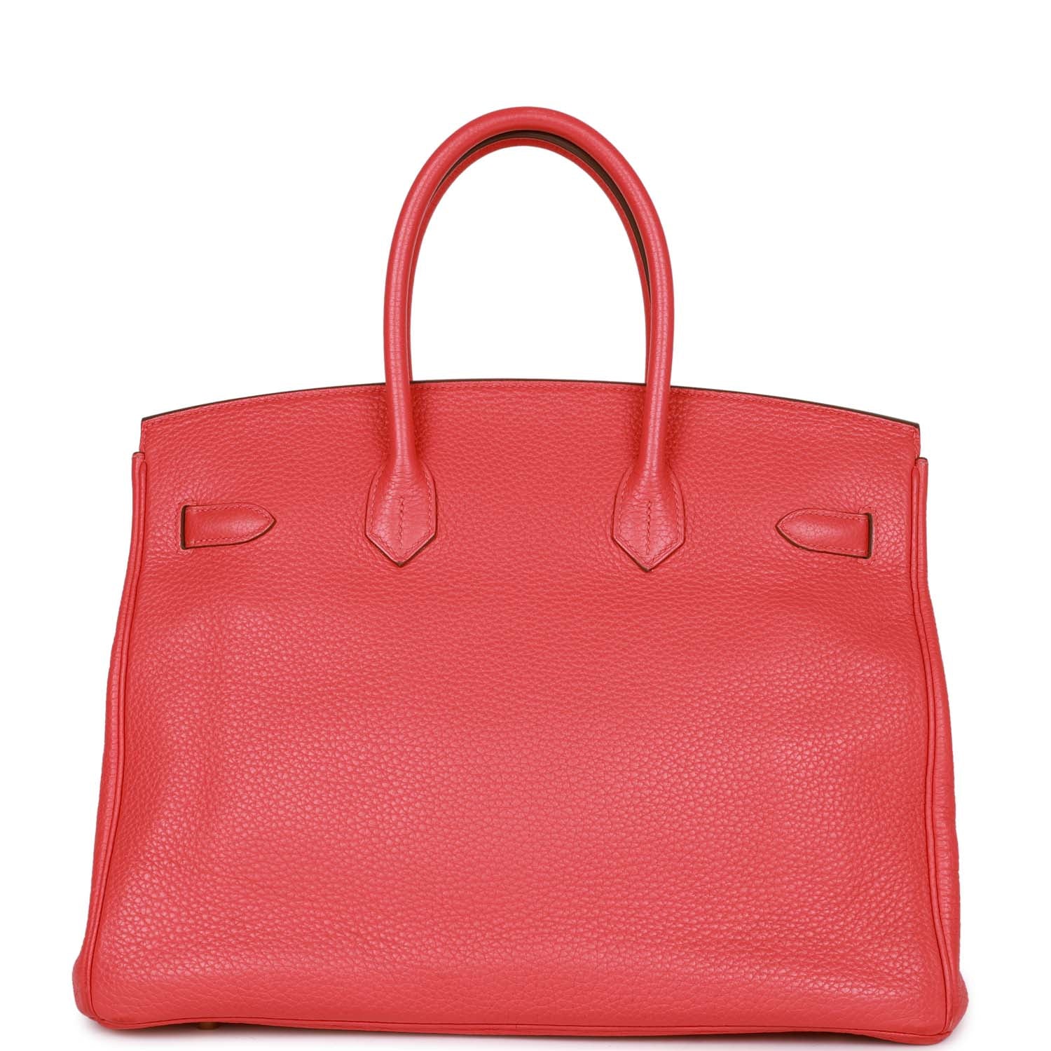 Pre-owned Hermes Birkin 35 Bougainvillea Clemence Gold Hardware