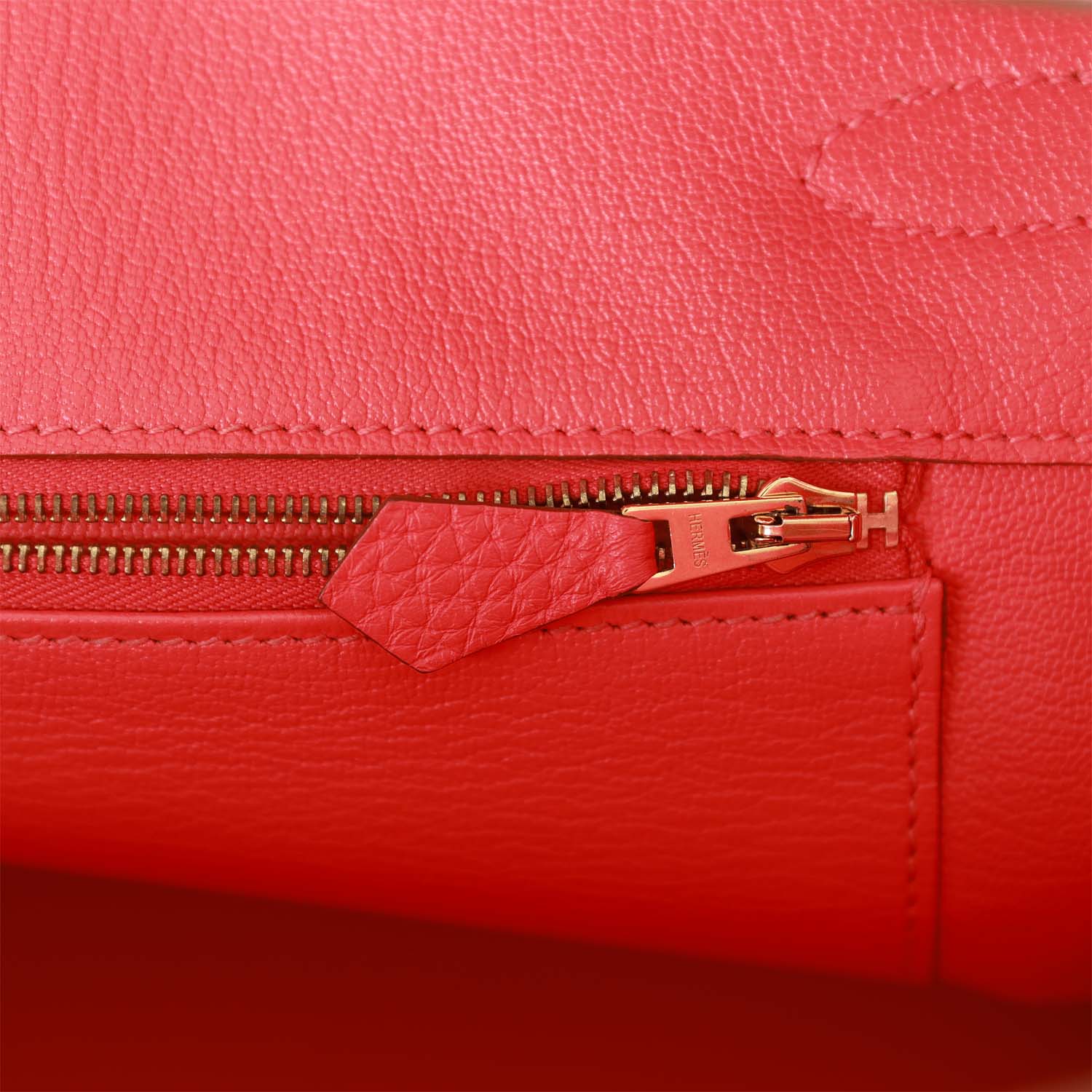 Pre-owned Hermes Birkin 35 Bougainvillea Clemence Gold Hardware