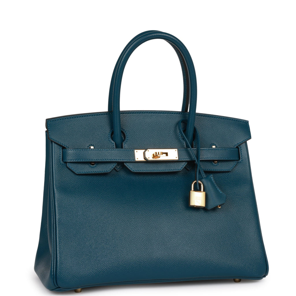 Pre-owned Hermes Birkin 30 Colvert Epsom Gold Hardware