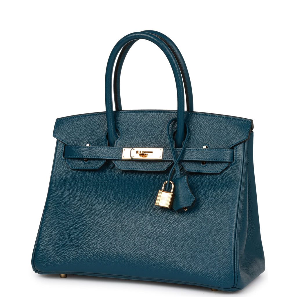 Pre-owned Hermes Birkin 30 Colvert Epsom Gold Hardware