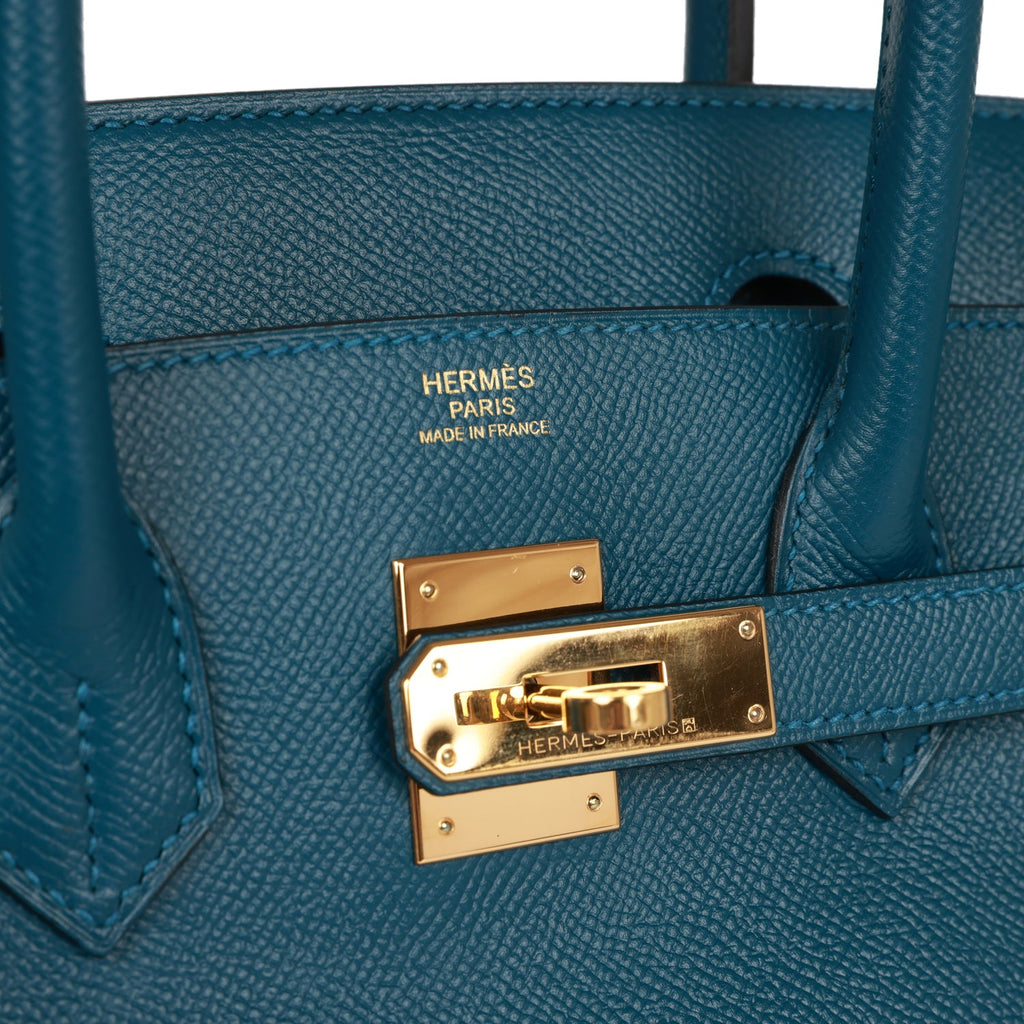 Pre-owned Hermes Birkin 30 Colvert Epsom Gold Hardware