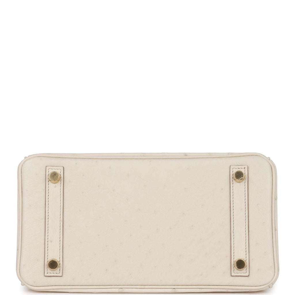 Hermes Birkin 25 Beton Ostrich Gold Hardware