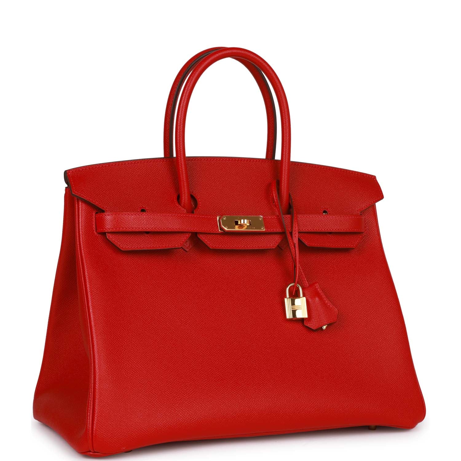 Pre-owned Hermes Birkin 35 Rouge Casaque Epsom Gold Hardware