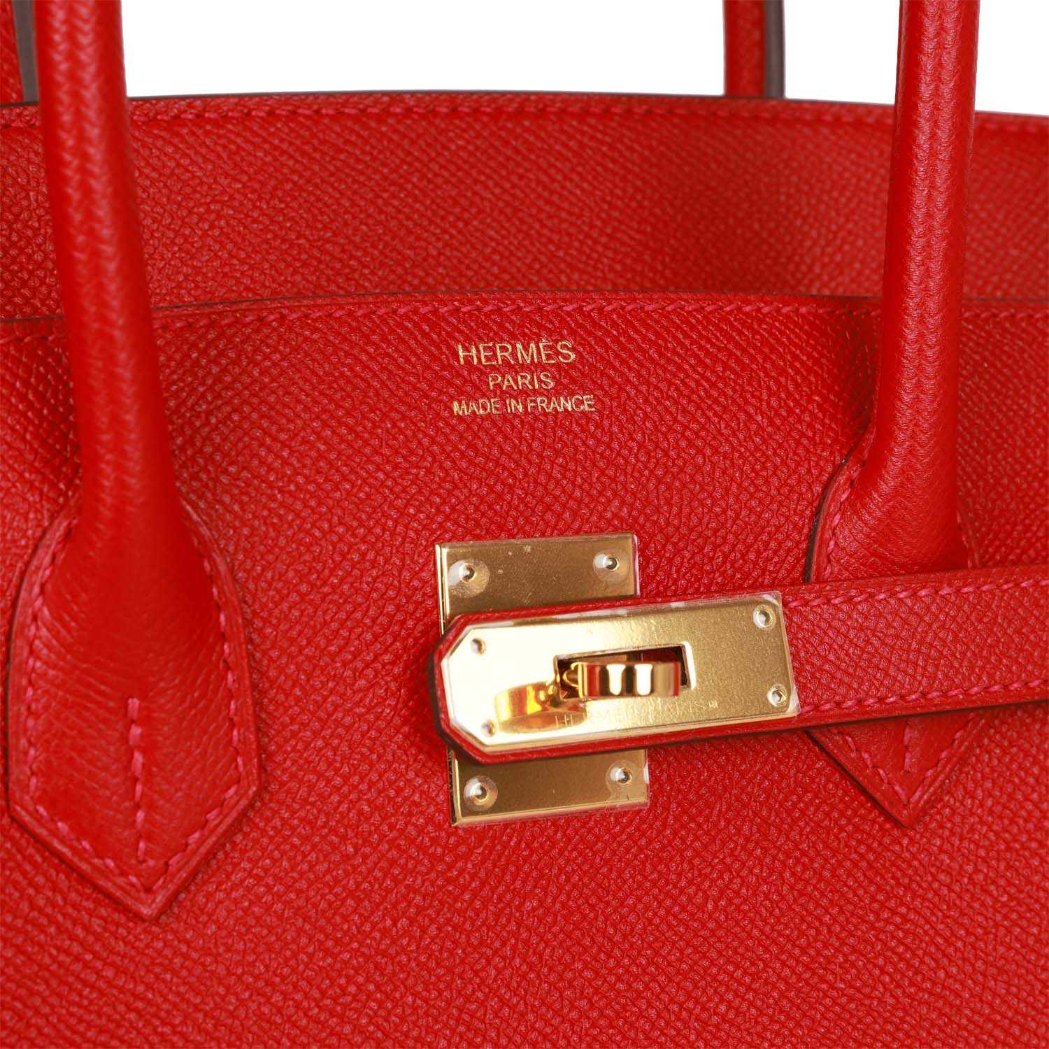 Pre-owned Hermes Birkin 35 Rouge Casaque Epsom Gold Hardware