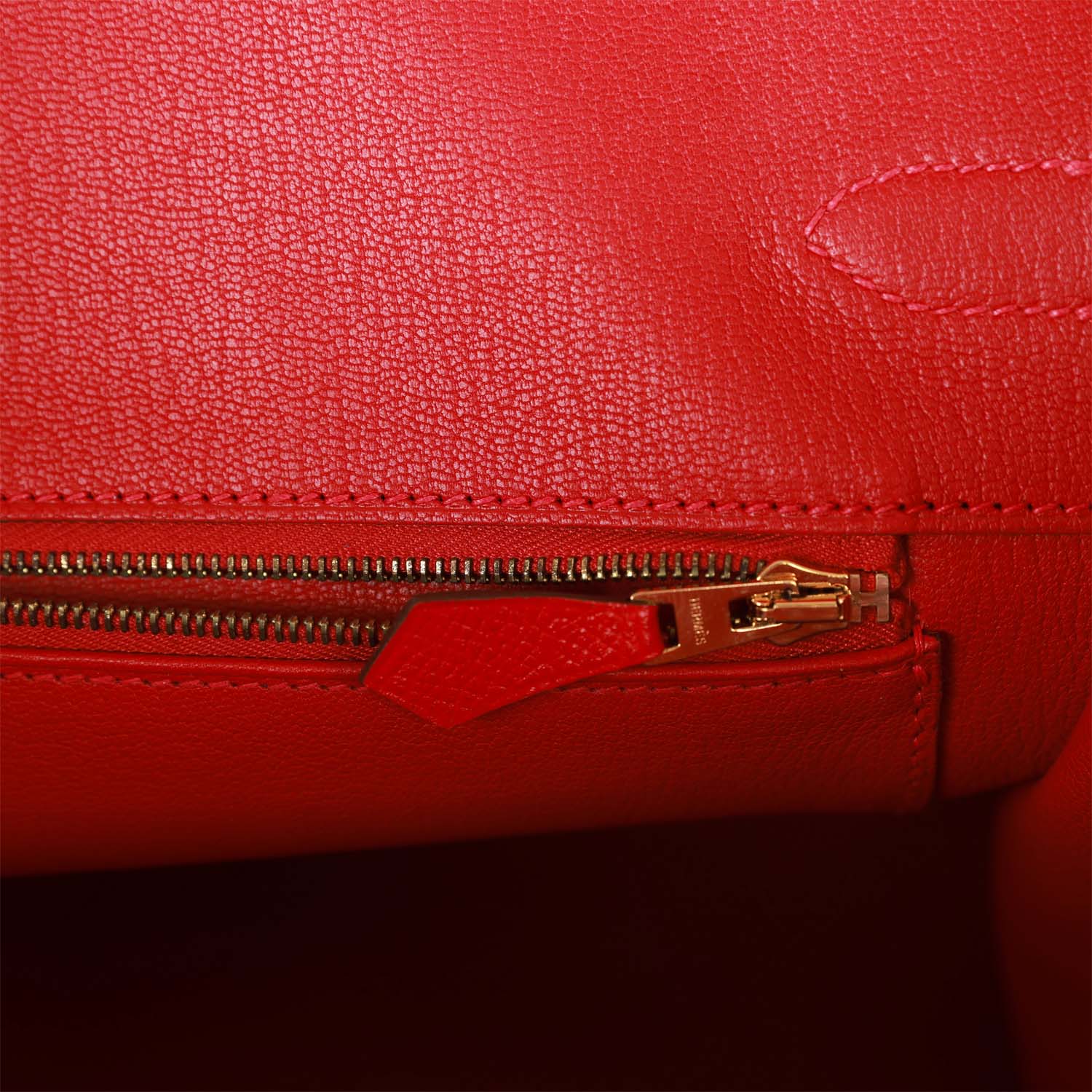 Pre-owned Hermes Birkin 35 Rouge Casaque Epsom Gold Hardware