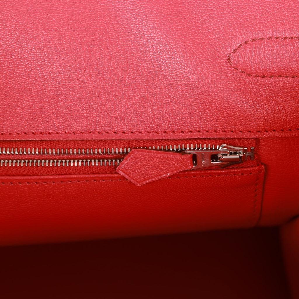 Pre-owned Hermes Special Order (HSS) Birkin 35 Bubblegum and Bougainvillea Epsom Palladium Hardware