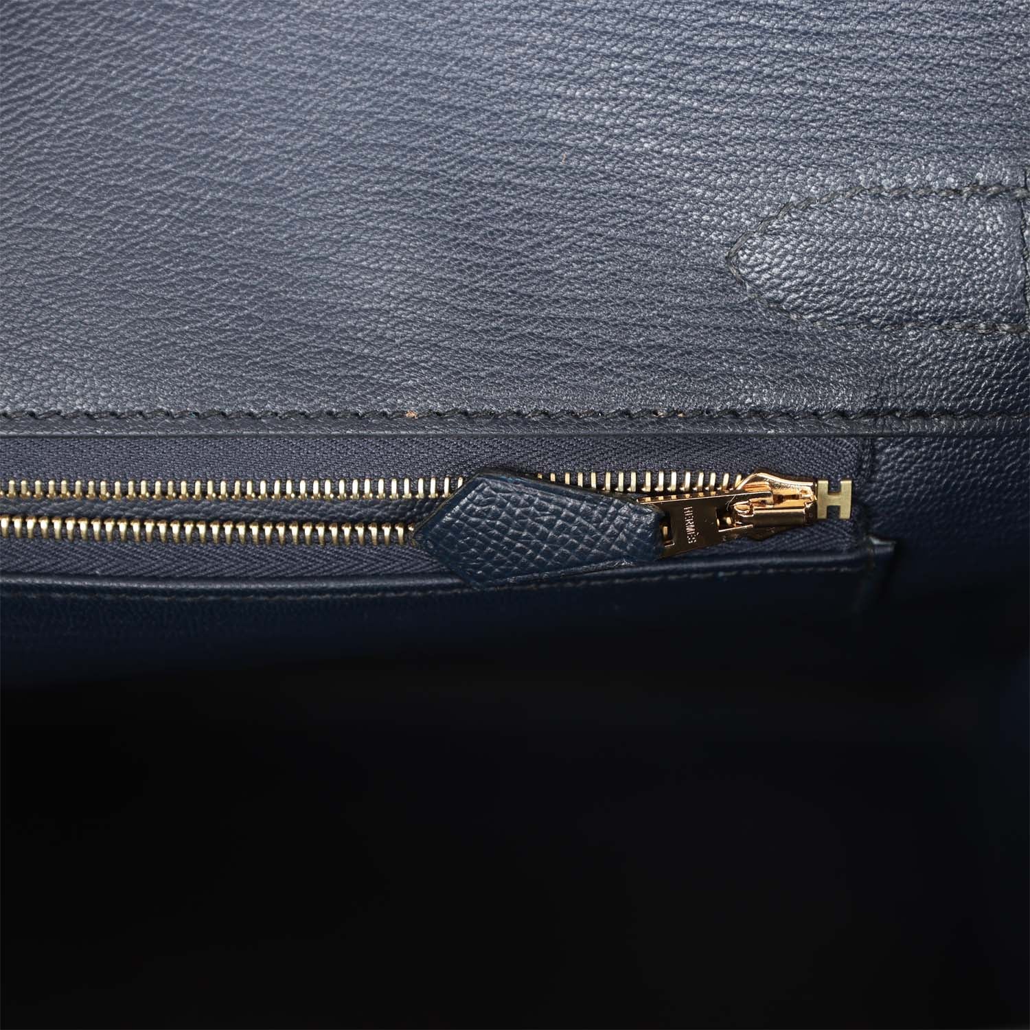 Pre-owned Hermes Birkin 30 Bleu Indigo Epsom Rose Gold Hardware