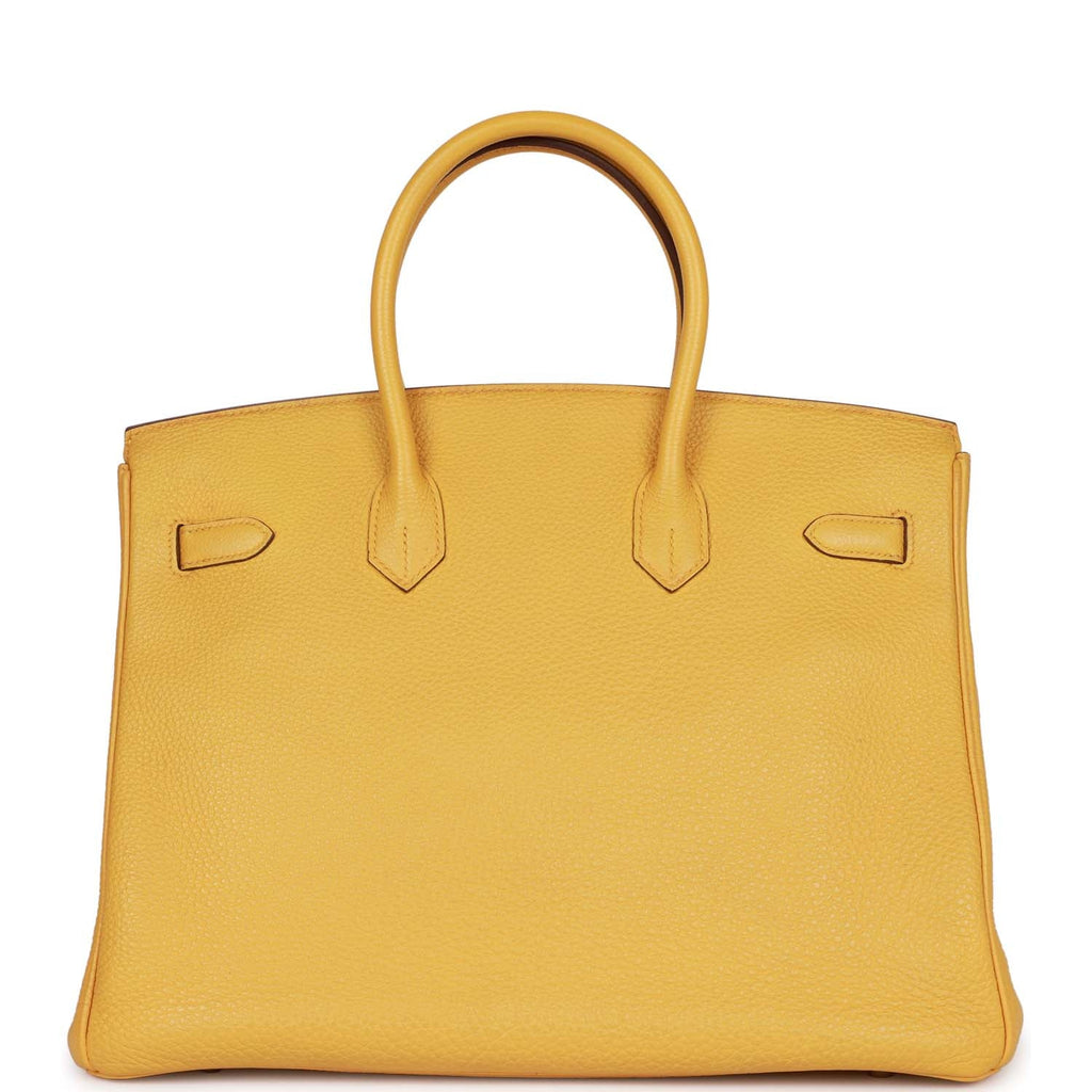 Pre-owned Hermes Birkin 35 Soleil Togo Gold Hardware