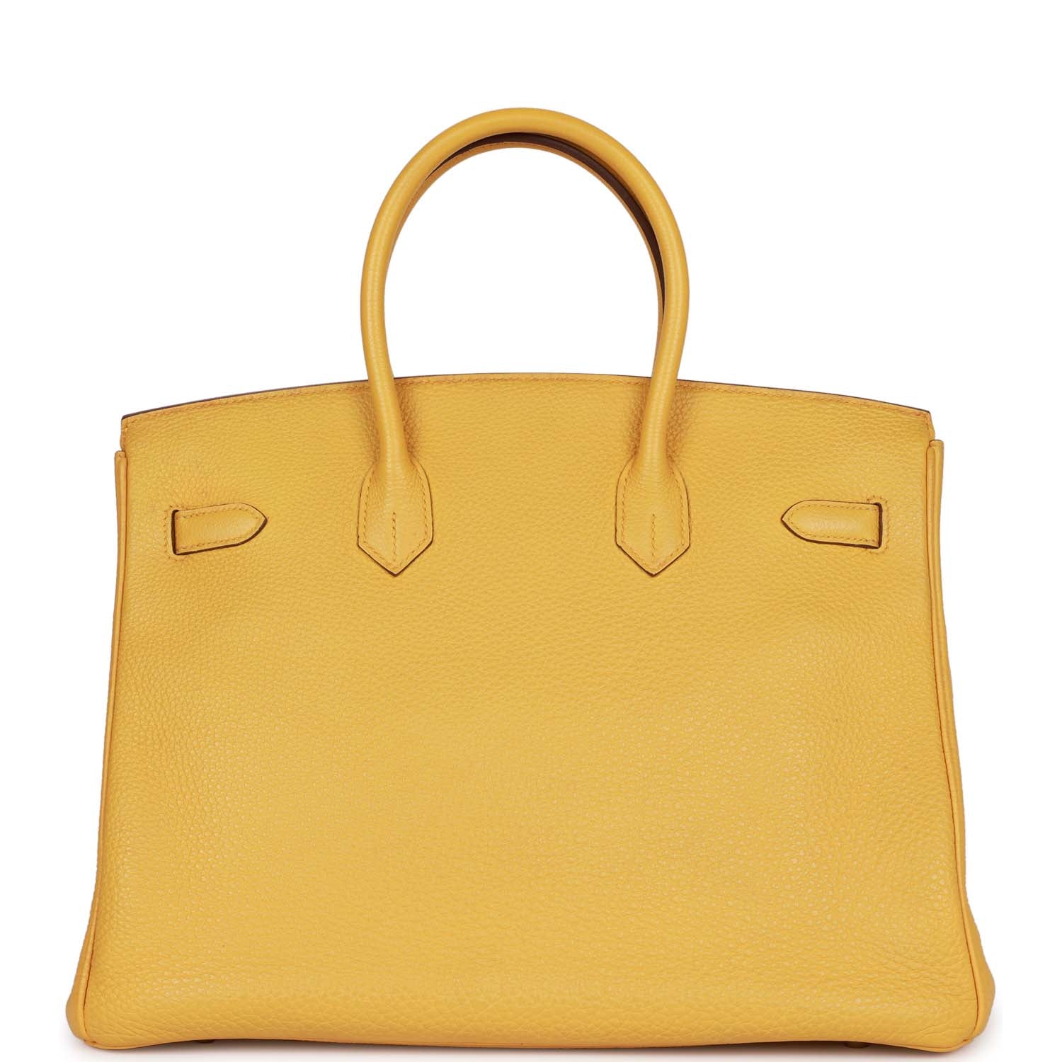 Pre-owned Hermes Birkin 35 Soleil Togo Gold Hardware