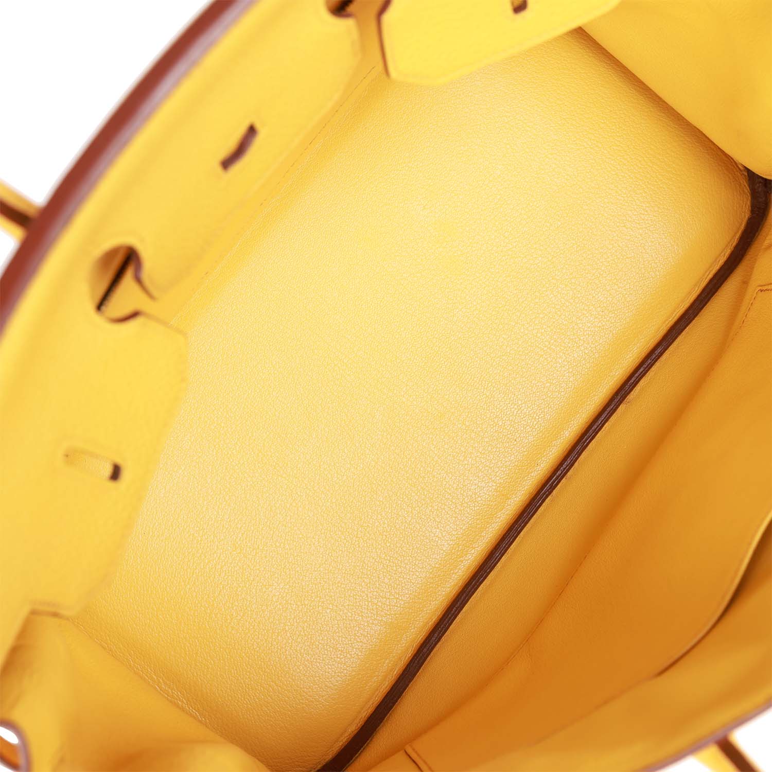 Pre-owned Hermes Birkin 35 Soleil Togo Gold Hardware