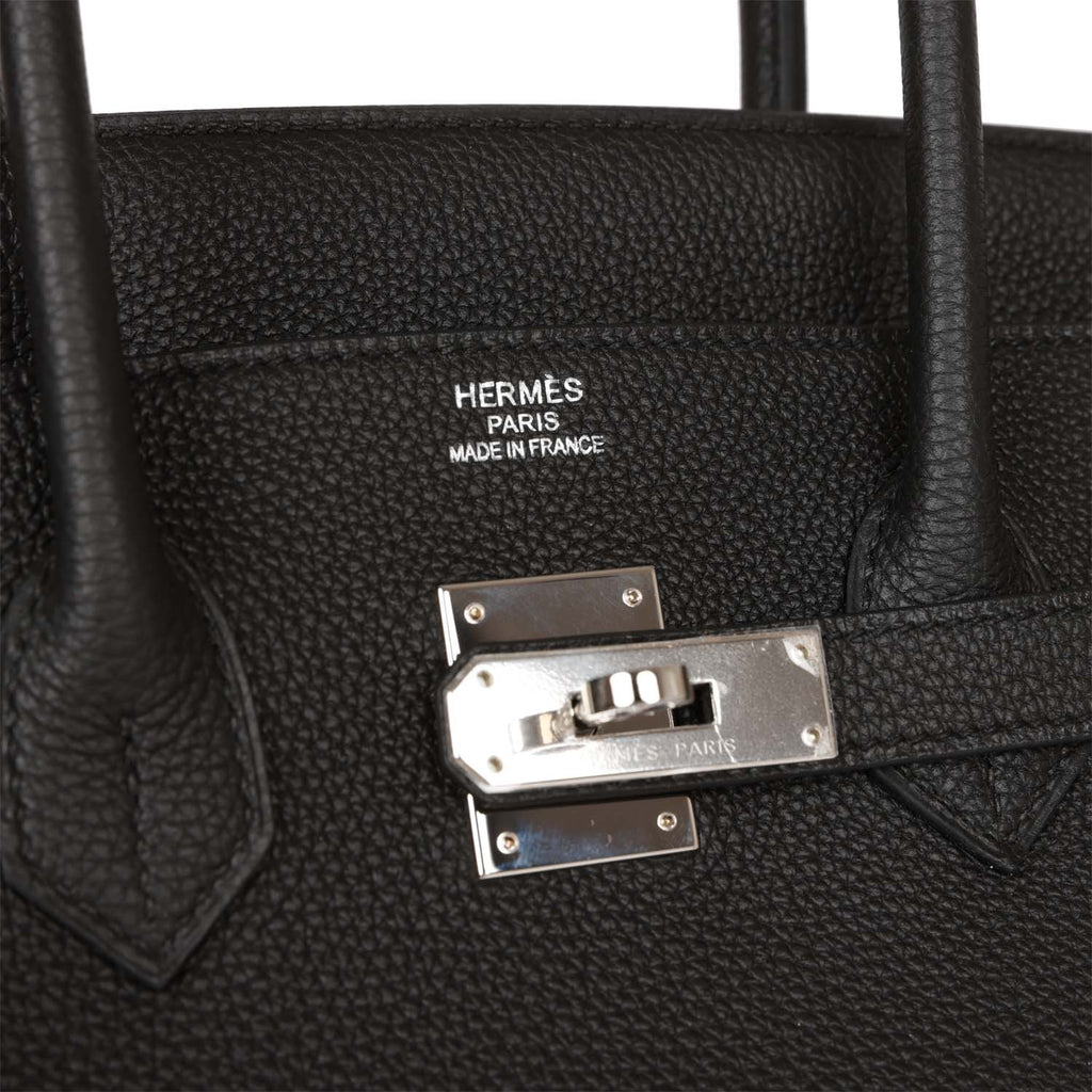 Pre-owned Hermes Birkin 35 Black Togo Palladium Hardware