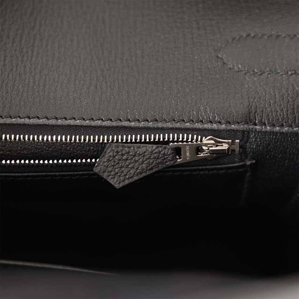 Pre-owned Hermes Birkin 35 Black Togo Palladium Hardware