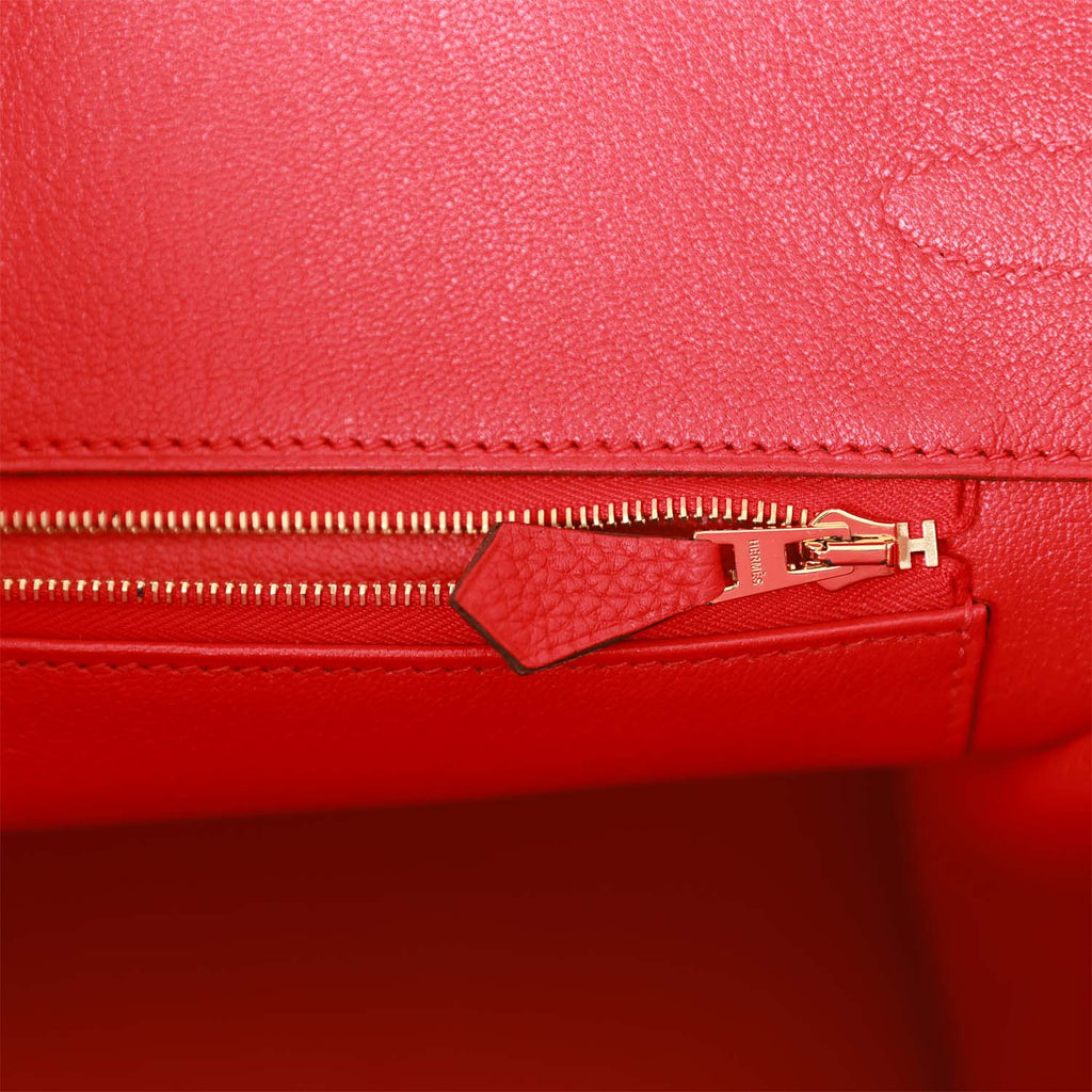 Hermes Birkin 35 Rouge de Coeur Togo Gold Hardware - Deposit