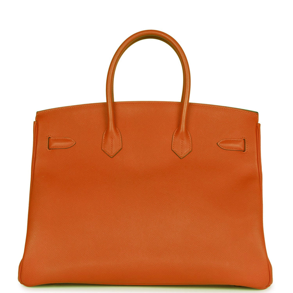 Pre-owned Hermes Birkin 35 Feu Epsom Gold Hardware
